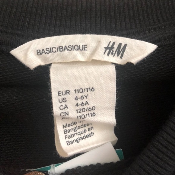 NWT H&M Polka Dot Sweatshirt Dress - Picture 3 of 3